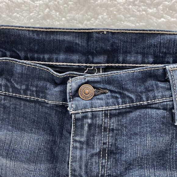 Levi's Jeans Men's 40x30 Blue 505 Regular Fit Straight Leg American Grunge Denim - Picture 5 of 16